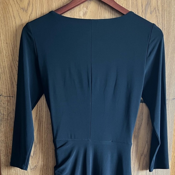 Vintage Lauren by Ralph Lauren Black Faux Wrap Dress - Picture 4 of 8